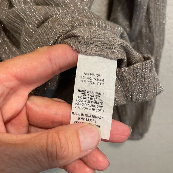 Altar'd State Gold Beige High Neck Blouse Small - Picture 6 of 8